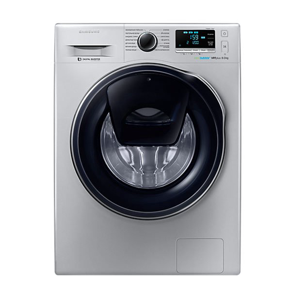 Стиральная машина Samsung WW80K6210RS/LP серебристая купить,NaN