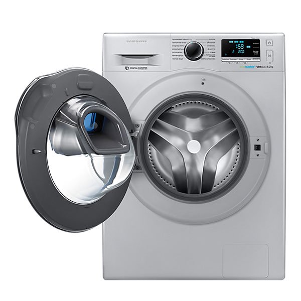 Стиральная машина Samsung WW80K6210RS/LP серебристая купить,NaN