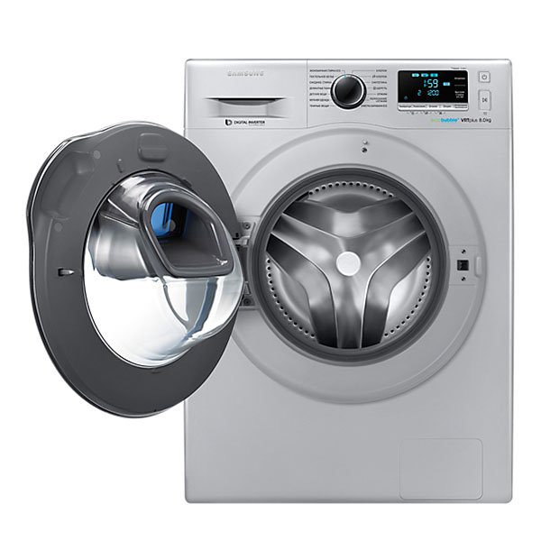 Стиральная машина Samsung WW80K6210RS/LP серебристая купить,NaN