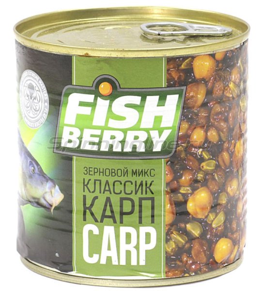 Прикормка Fish Berry зерновой микс Карп Классик CSL 430 мл купить,NaN