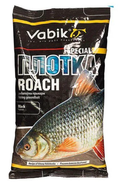 Прикормка Vabik Special Плотва Чёрная 1000гр купить,NaN