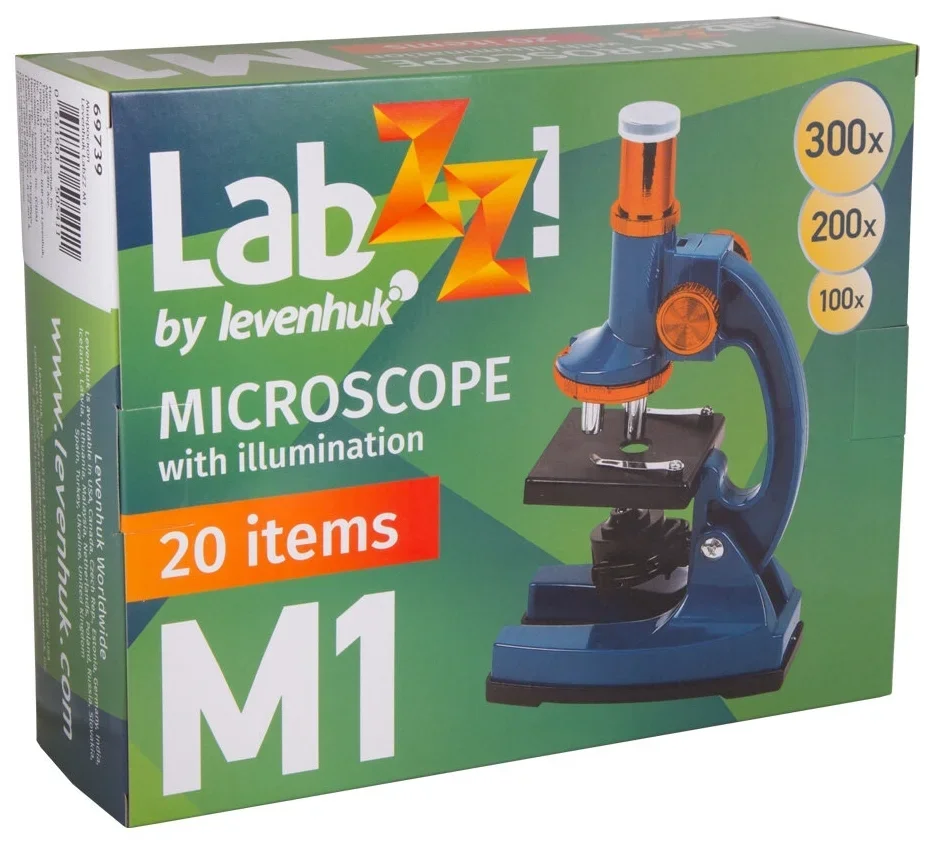 Микроскоп Levenhuk LabZZ M1 зелено-оранжевый - ForteMarket Микроскоп Levenhuk LabZZ M1 зелено-оранжевый купить,0