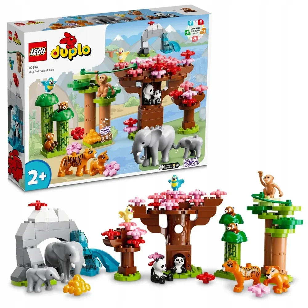 Конструктор Lego Duplo Town Дикие животные Азии 10974 117 деталей купить,NaN