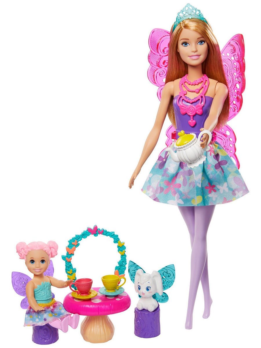 Игровой набор Mattel Дримтопия Barbie Заботливая принцесса в сиреневом топе купить,NaN