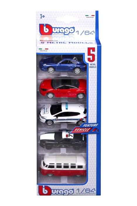 Набор машинок Bburago 1:64 5 шт купить,NaN