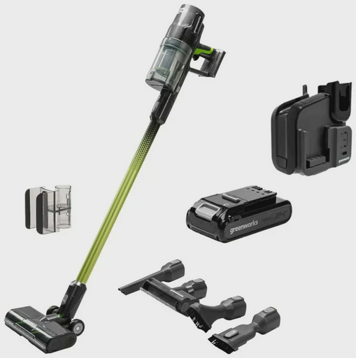 Пылесос Greenworks GD24SVK4 зеленый