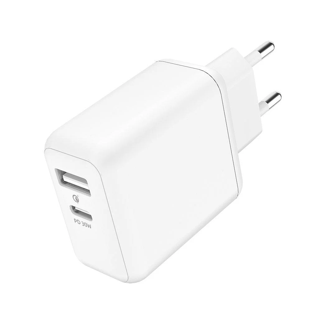 Зарядное устройство сетевое Olmio type-C+USB PowerDelivery 3A белое