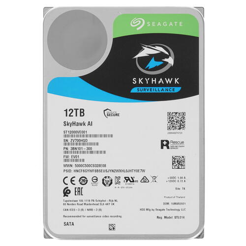 Жесткий диск HDD Seagate SkyHawk Al ST12000VE001 