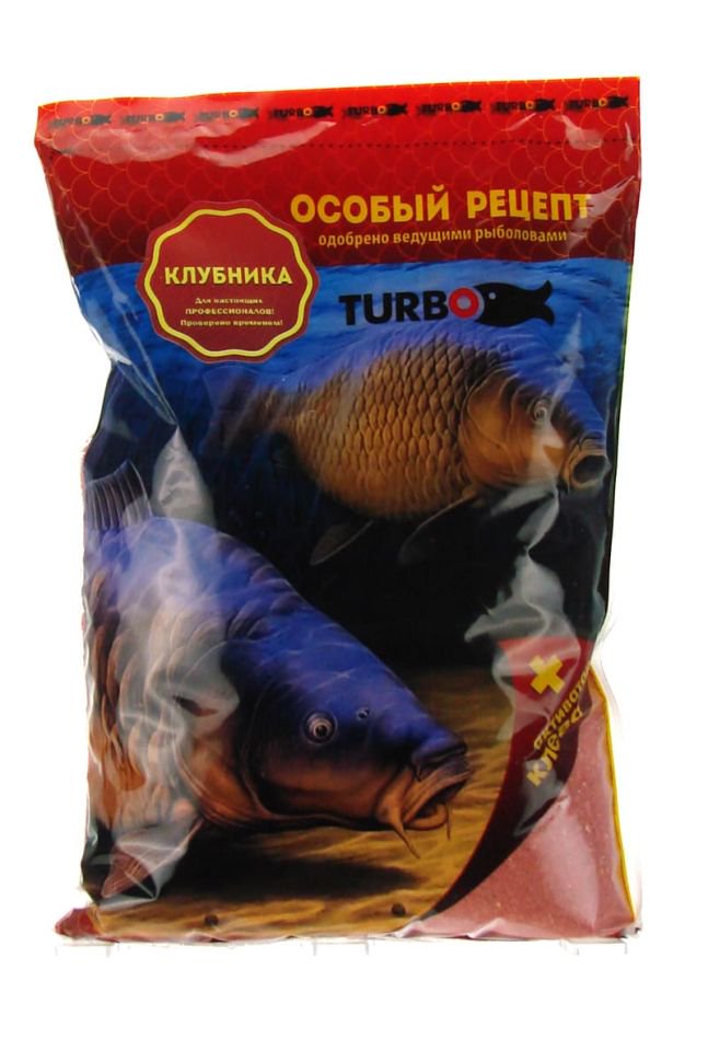 Прикормка Turbo универсальная Клубника 800 гр купить,NaN