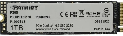 SSD накопитель Patriot P300 P300P1TBM28 1Tb