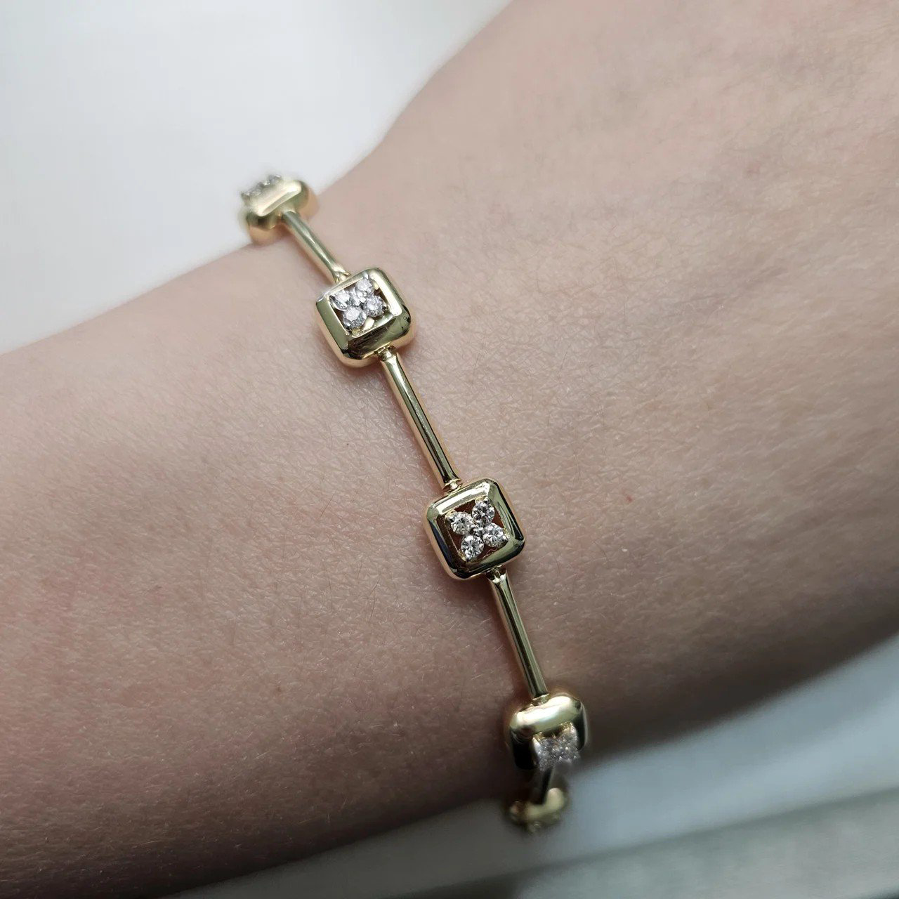 Браслет Deimantas 108001538 18р 9,12гр 0,68ct. купить,NaN