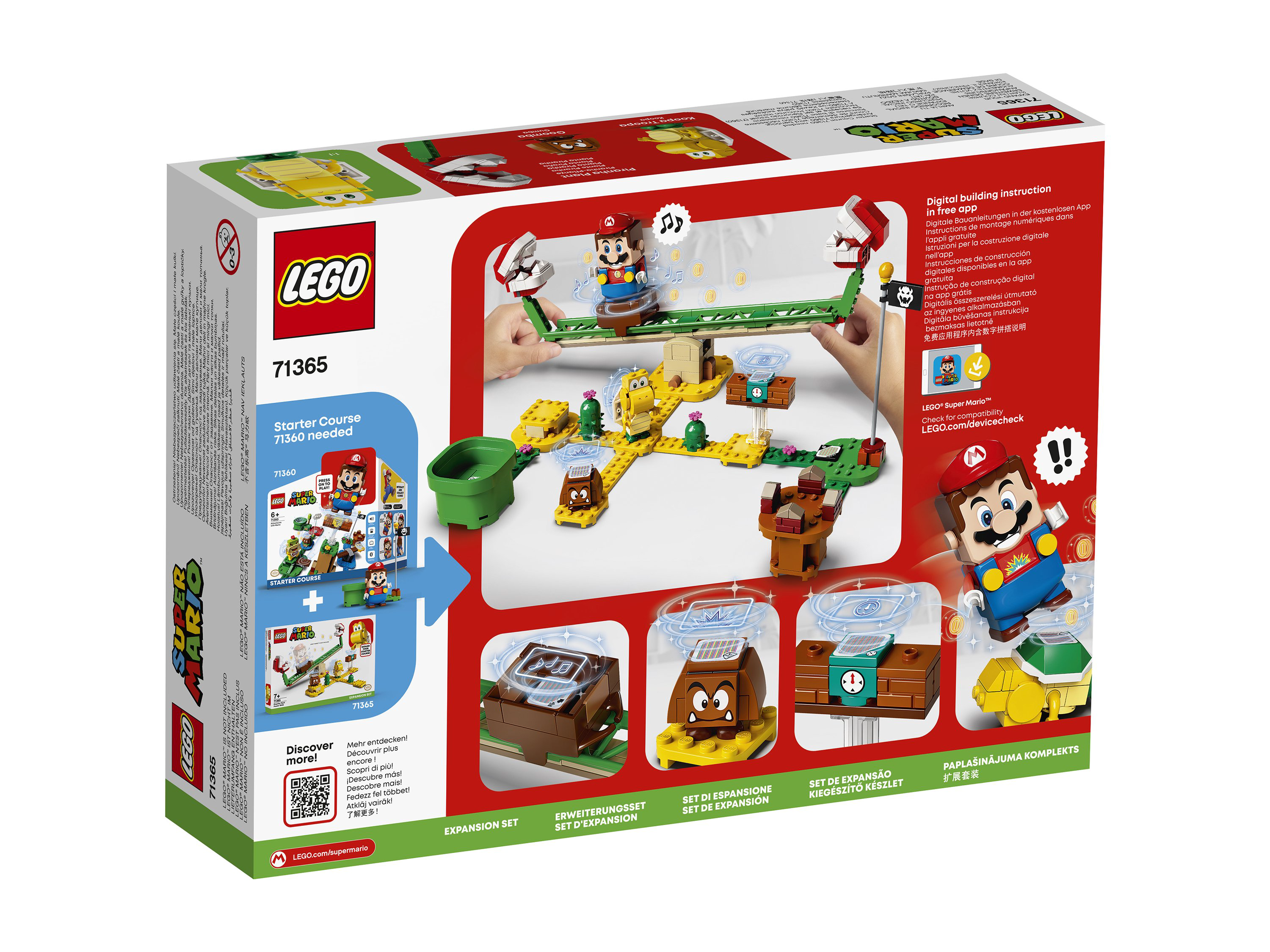 Конструктор Lego Super Mario Мощная атака Растения-пираньи Дополнительный набор 71365 купить,NaN