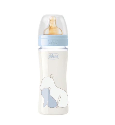 Бутылочка Chicco для кормления Original Touch 240мл 2м+ голубая купить,NaN