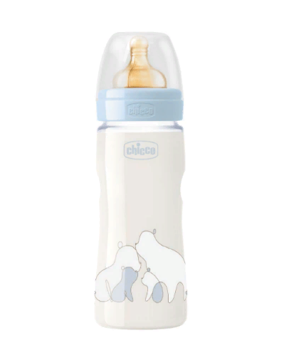 Бутылочка Chicco для кормления Original Touch 330мл 4м+ голубая купить,NaN