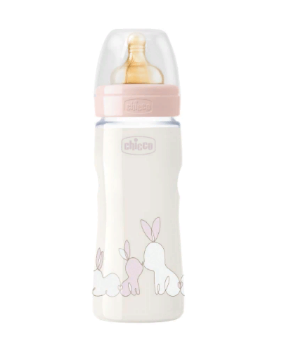 Бутылочка Chicco для кормления Original Touch 330мл 4м+ розовая купить,NaN