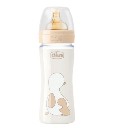 Бутылочка Chicco для кормления Original Touch 240мл 2м+ бежевая купить,NaN