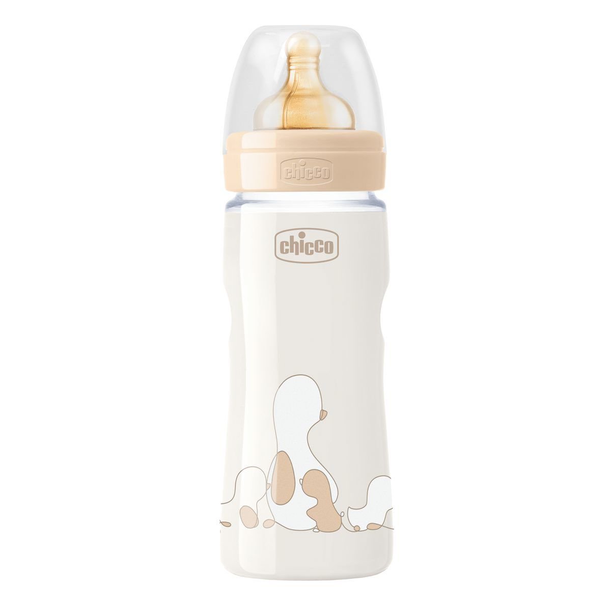 Бутылочка Chicco для кормления Original Touch 330мл 4м+ бежевая купить,NaN