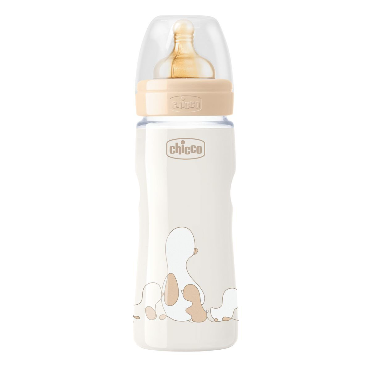 Бутылочка Chicco для кормления Original Touch 330мл 4м+ бежевая купить,NaN