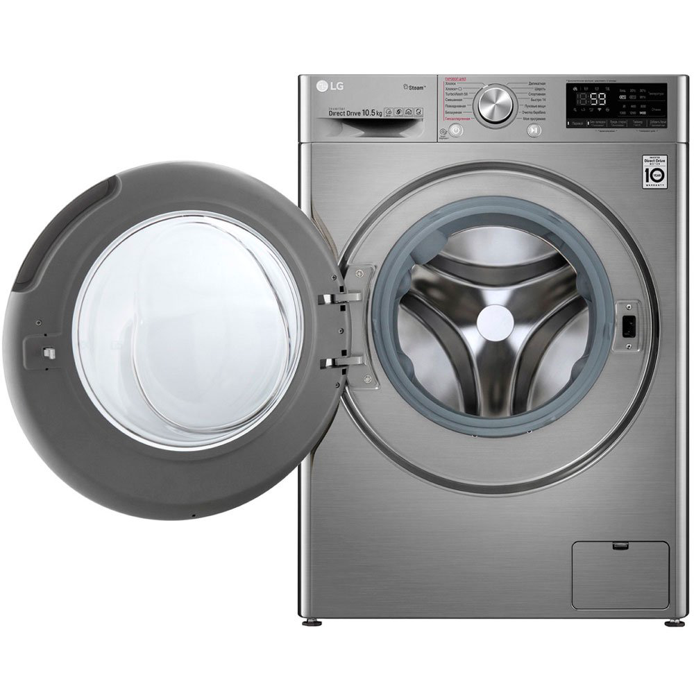 Стиральная машина LG TW4V7RW9T серебристая купить,NaN