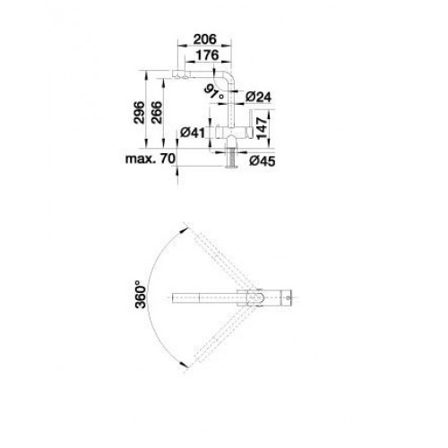Смеситель Blanco 525138/523129 хром купить,NaN