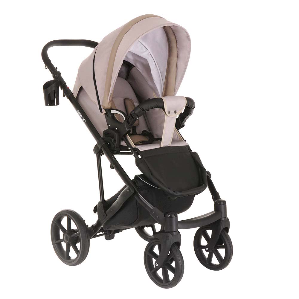 Коляска 2в1 Pituso Confort Plus Кожа Cappuccino/Black купить,NaN
