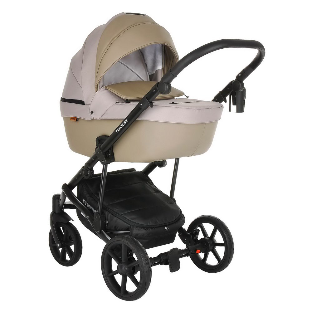 Коляска 2в1 Pituso Confort Plus Кожа Cappuccino/Black купить,NaN
