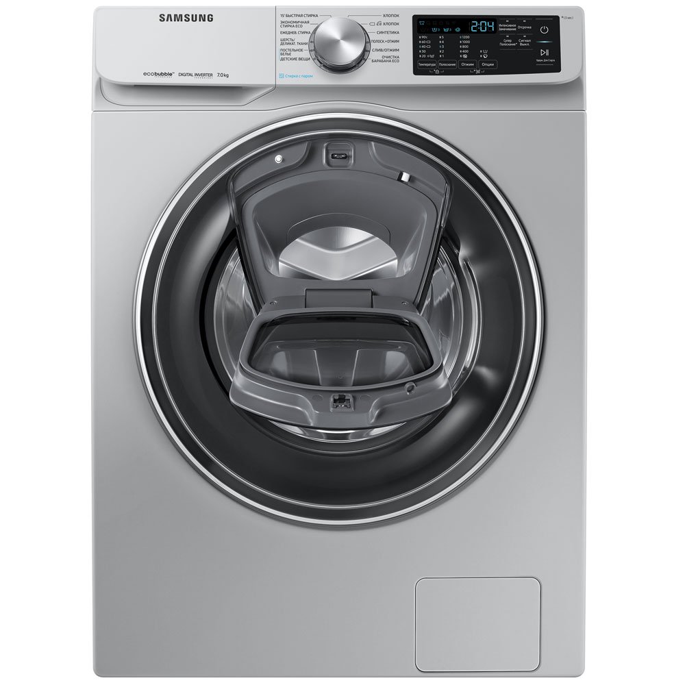 Стиральная машина Samsung WW70R421XSSDLD серебристая купить,NaN