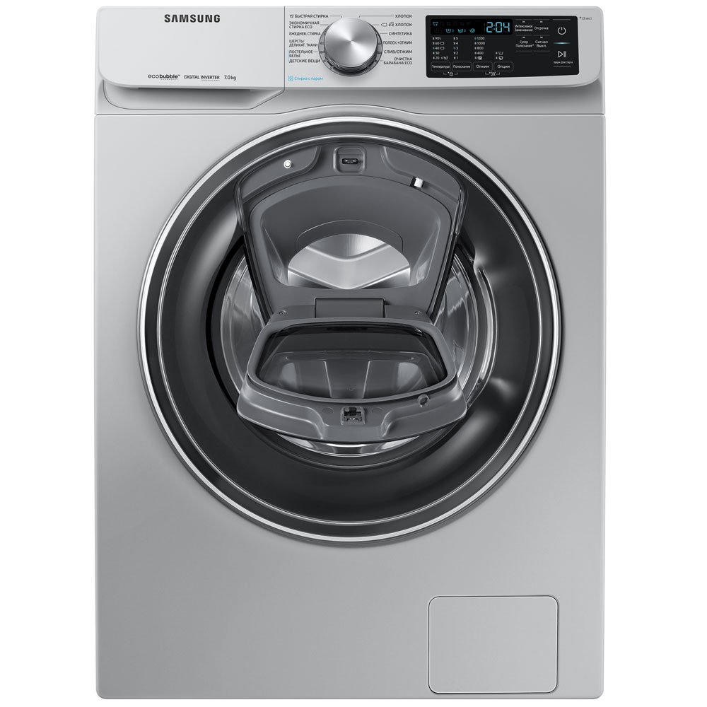 Стиральная машина Samsung WW70R421XSSDLD серебристая купить,NaN