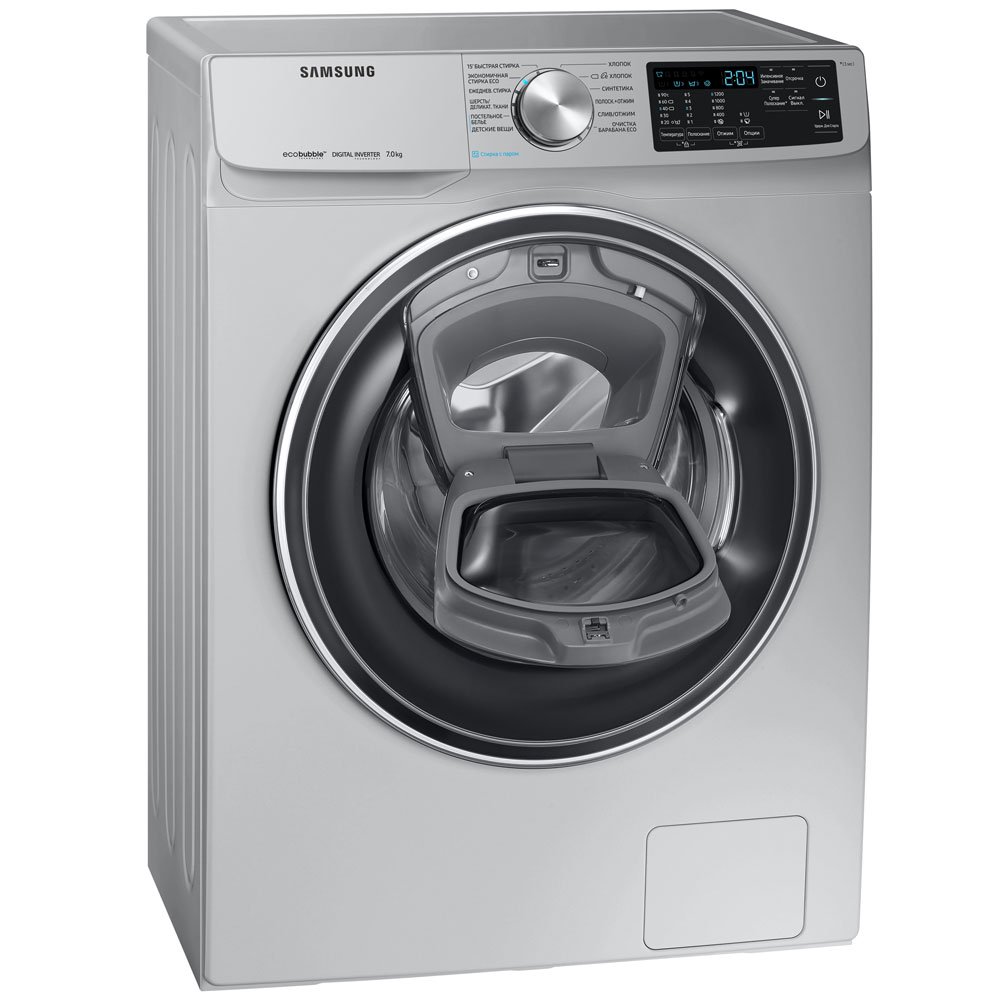 Стиральная машина Samsung WW70R421XSSDLD серебристая купить,NaN