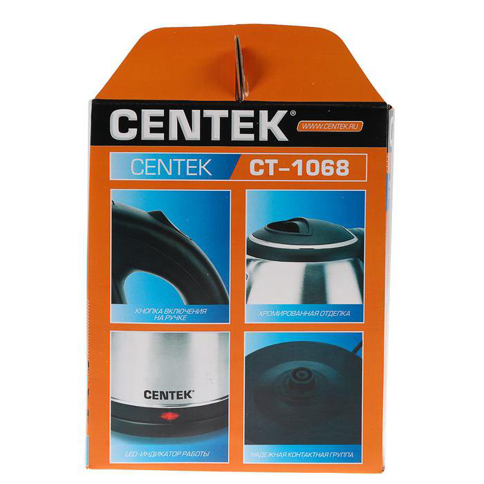 Электрочайник Centek CT-1068 2л серебристый купить,6990