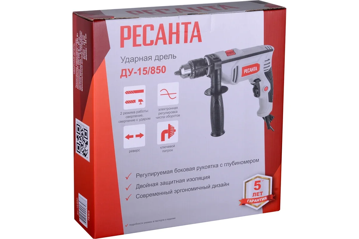 Дрель Ресанта ДУ-15/850 купить,NaN