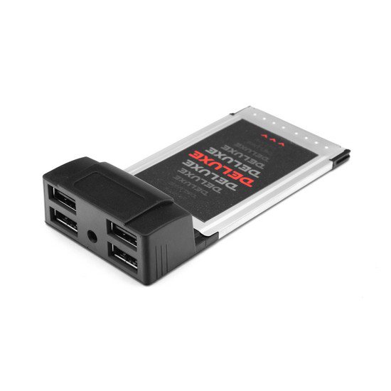 Разветвитель Deluxe DLA-UH4 PCMCI Cardbus на USB HUB 4 Порта черный купить,NaN
