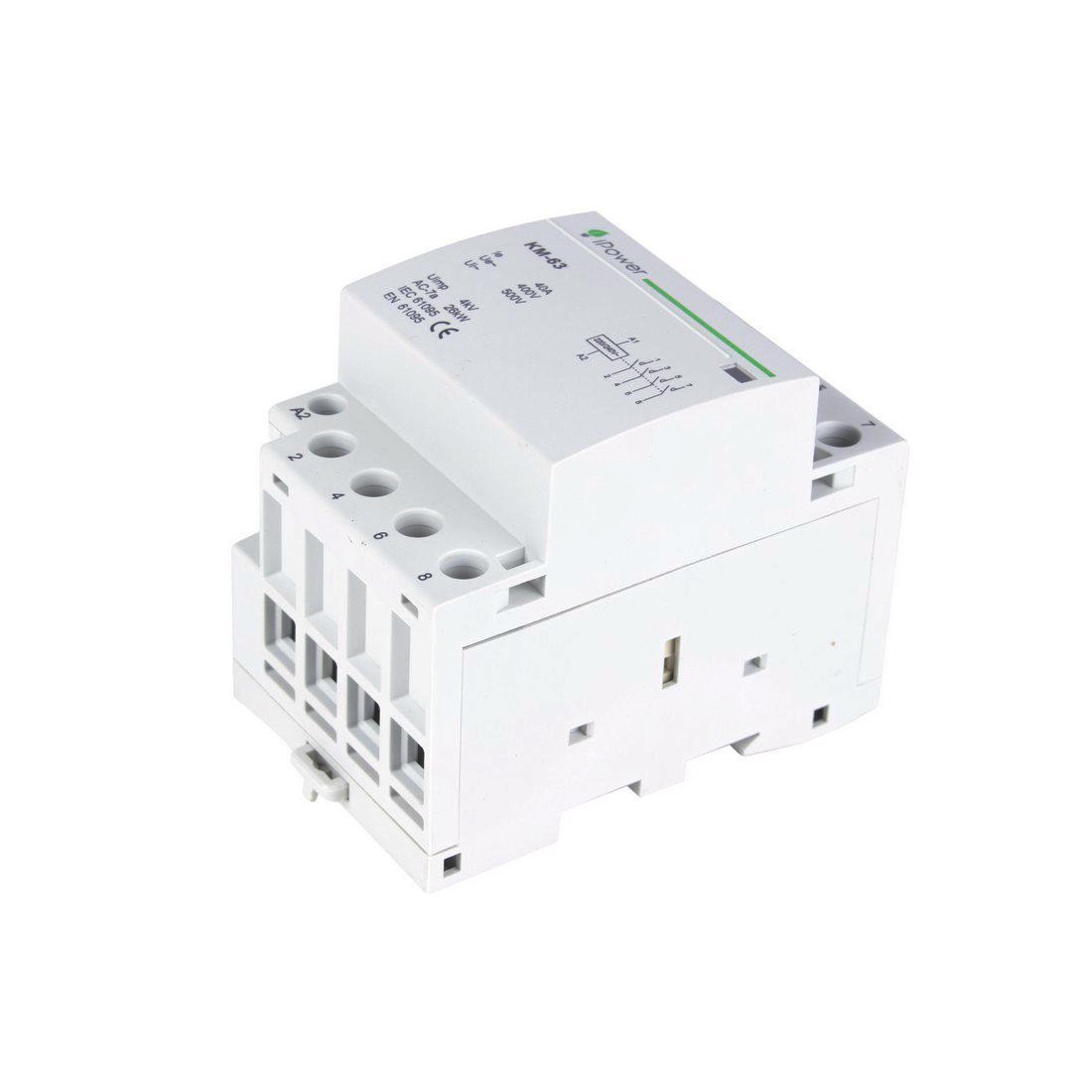 Контактор модульный iPower КМ-63 4Р 25А купить,NaN