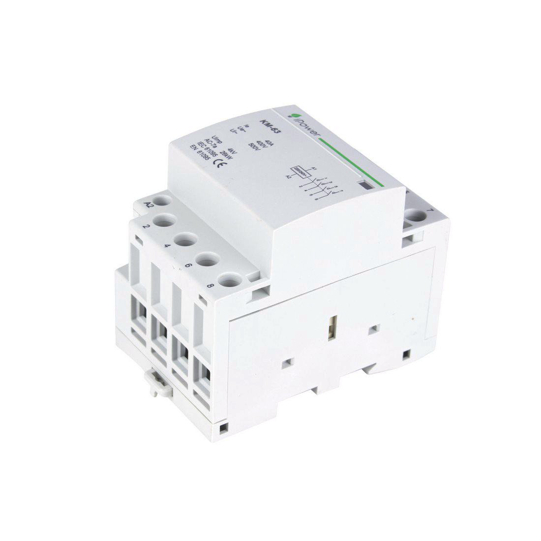 Контактор модульный iPower КМ-63 4Р 25А купить,NaN