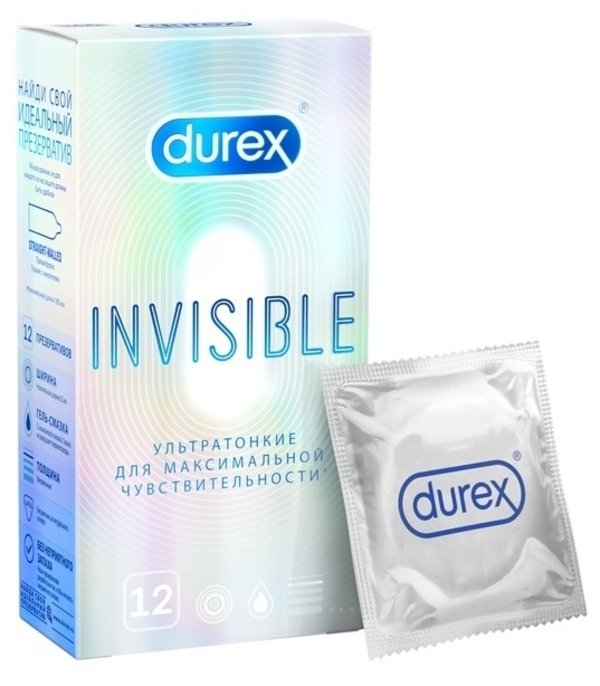 Презервативы Durex Invisible Ультратонкие 12шт