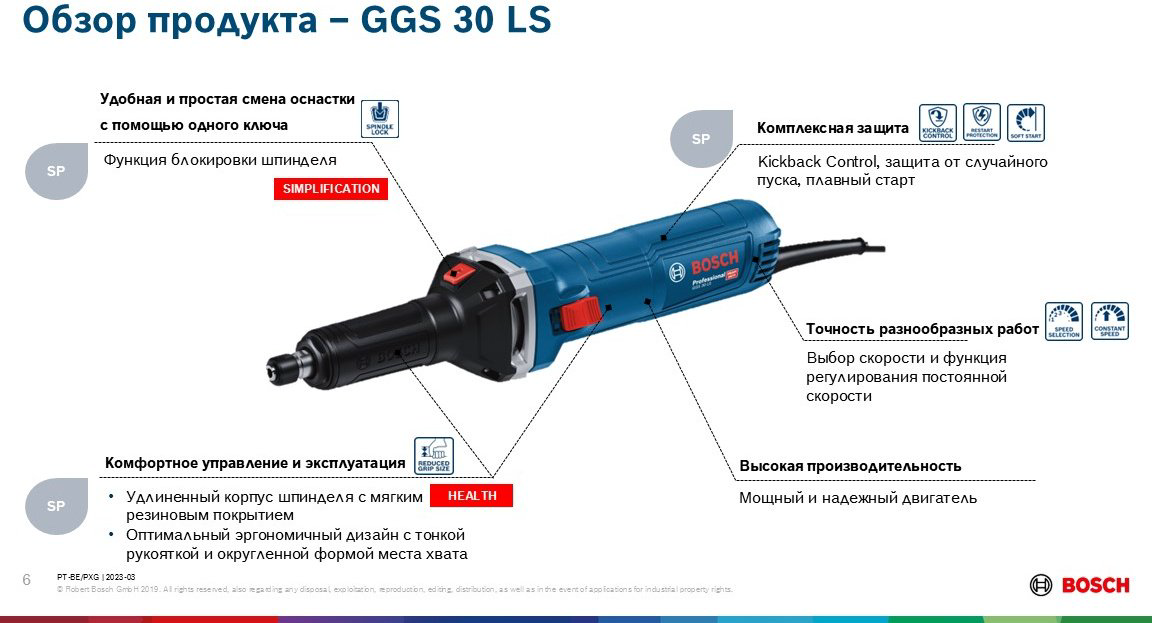 Прямая шлифмашина Bosch GGS 30 LS Professional, 06012B5020 - ForteMarket Прямая шлифмашина Bosch GGS 30 LS Professional, 06012B5020 купить,72130