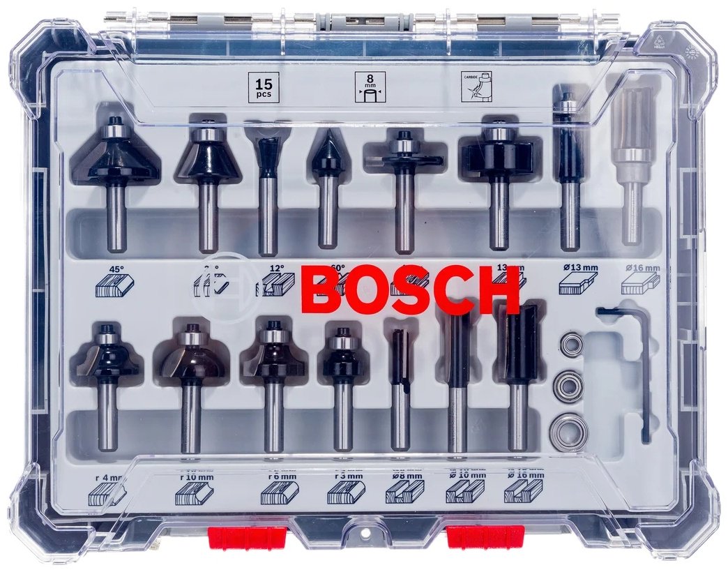 Bosch набор фрез 15 шт. арт 50588920