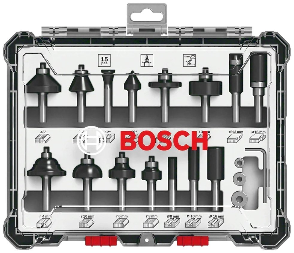 Bosch набор фрез 15 шт. арт 50588920