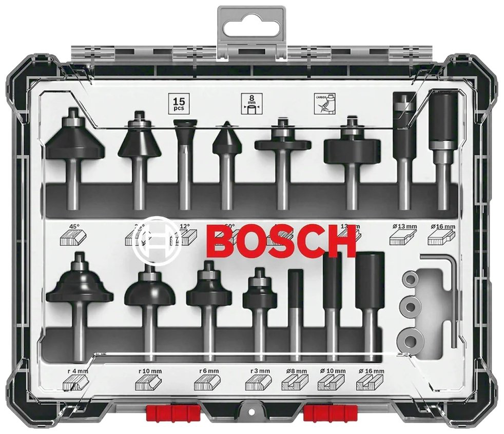 Bosch набор фрез 15 шт. арт 50588920 - ForteMarket Bosch набор фрез 15 шт. арт 50588920 купить,53593
