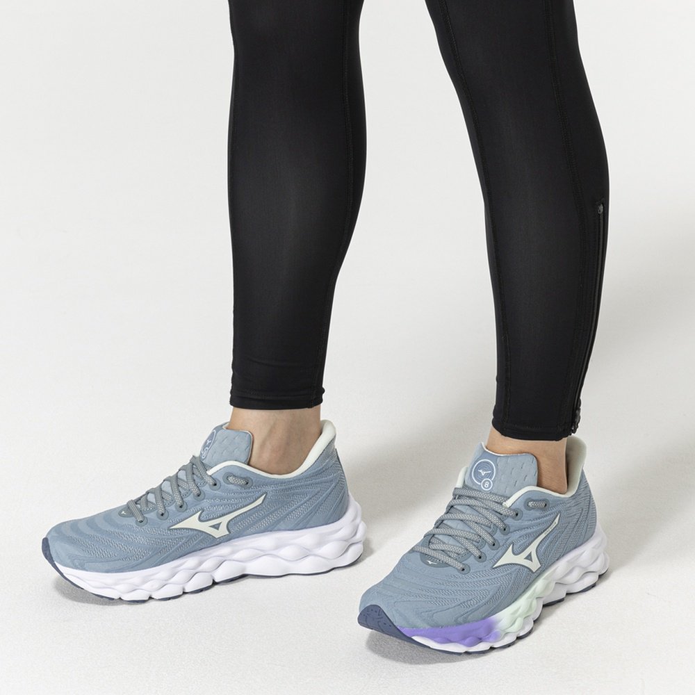 Кроссовки Mizuno Wave Sky 8 голубой, серый