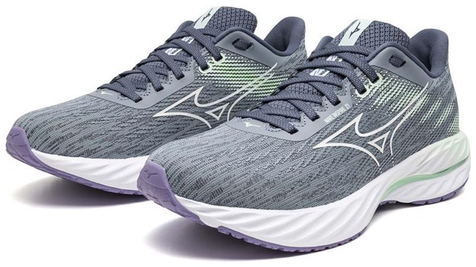 Кроссовки Mizuno Wave Inspire 21 серый, синий купить,NaN