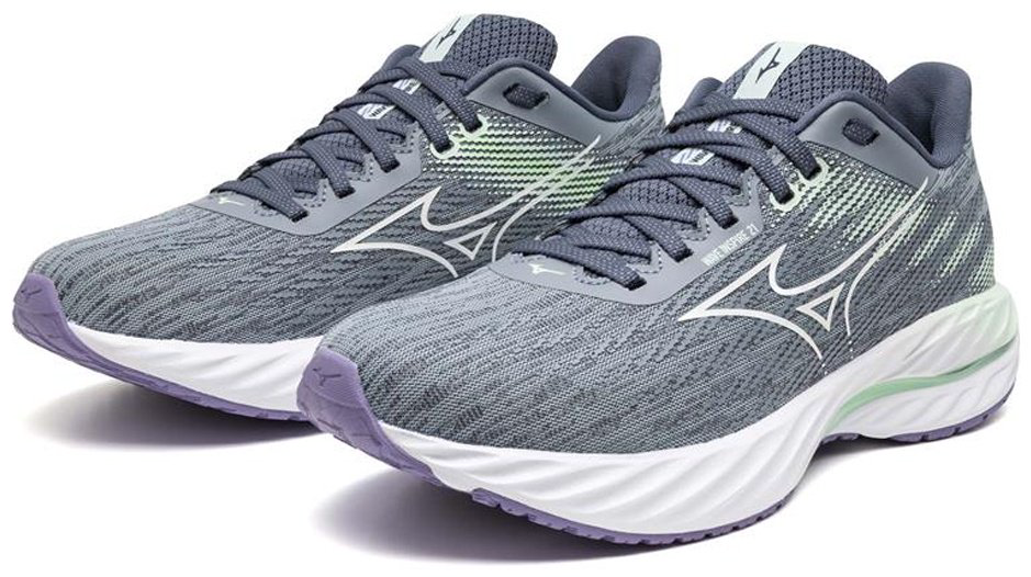 Кроссовки Mizuno Wave Inspire 21 серый, синий купить,NaN