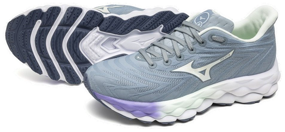 Кроссовки Mizuno Wave Sky 8 голубой, серый купить,105900