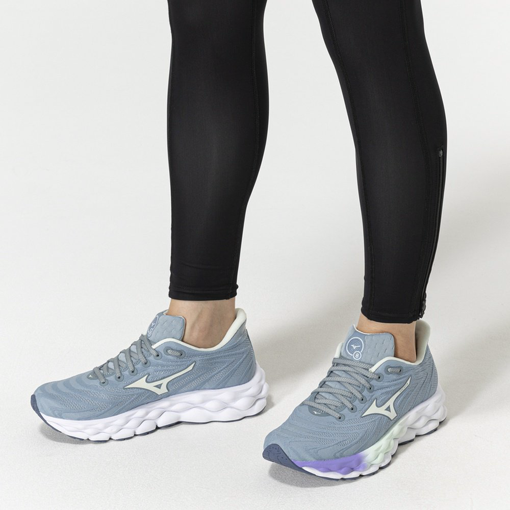 Кроссовки Mizuno Wave Sky 8 голубой, серый купить,105900