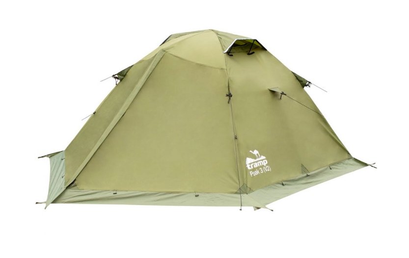 Палатка Tramp Peak 3 V2 TRT-26 зеленая купить,NaN