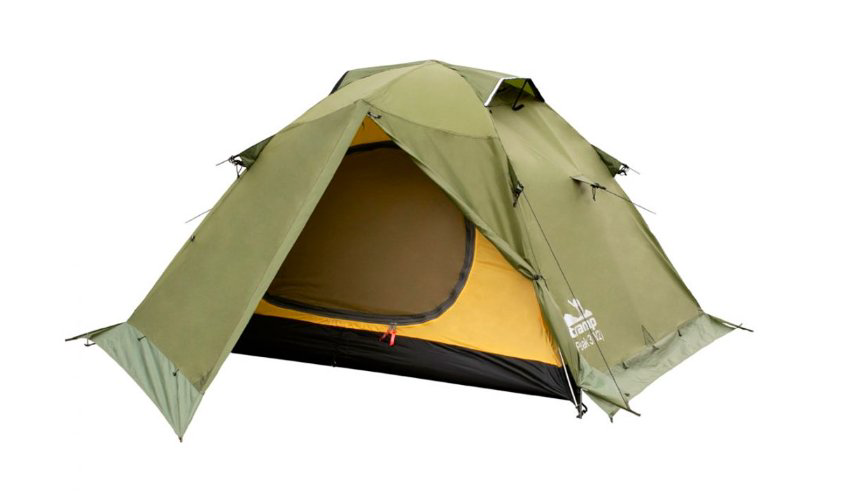 Палатка Tramp Peak 3 V2 TRT-26 зеленая купить,NaN
