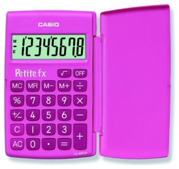 Калькулятор универсальный CASIO LC-401LV-PK-W-A-EP, 8-разрядный, розовый