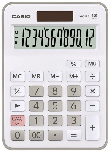 CASIO MX-12B-WE, 12-разрядный, белый