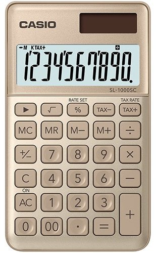 CASIO SL-1000SC-GD-W-EP, 12-разрядный, бежевый