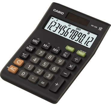CASIO MS-20B-S-EC, 12-разрядный, черный